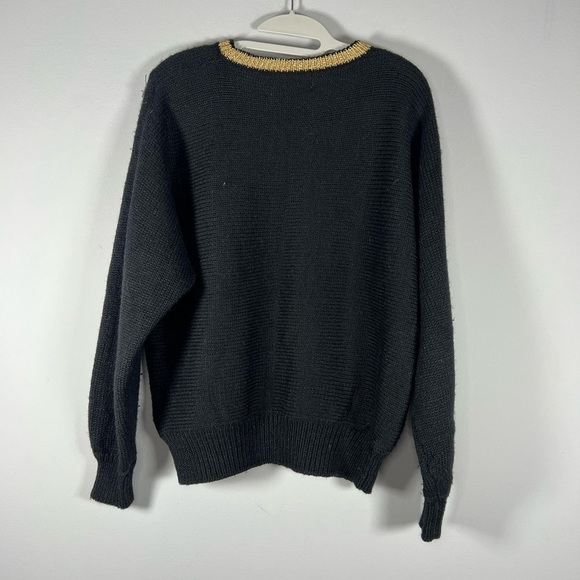 Vintage Jaclyn Smith Gold Bow with Beads Sweater Large - Picture 4 of 4